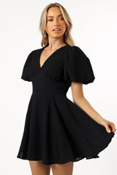 Max Short Sleeve Mini Dress - Black