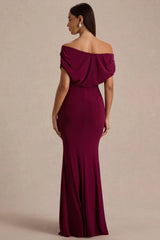 Bowden | Berry Bardot Maxi Dress