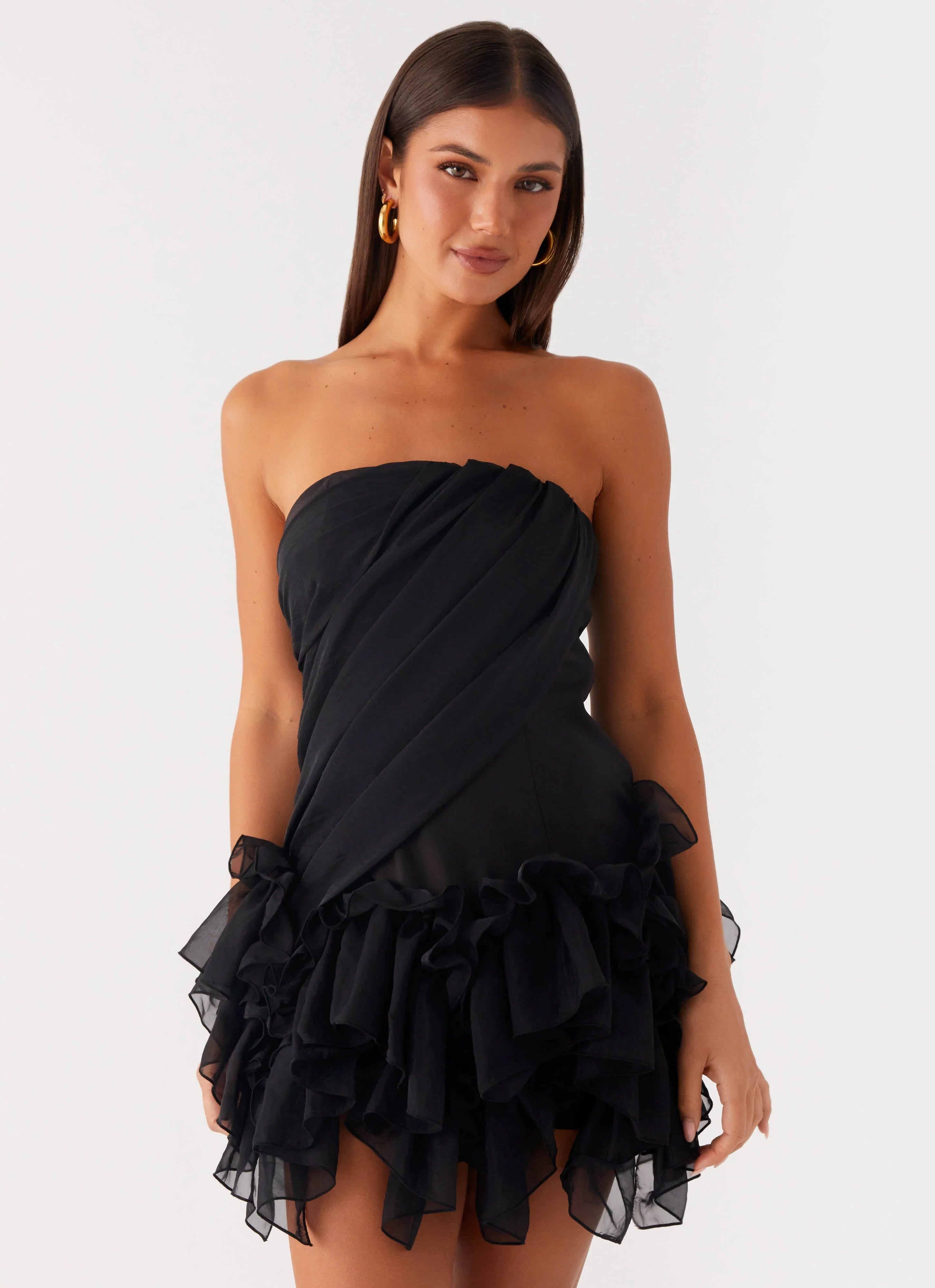 Arabian Nights Mini Dress - Black