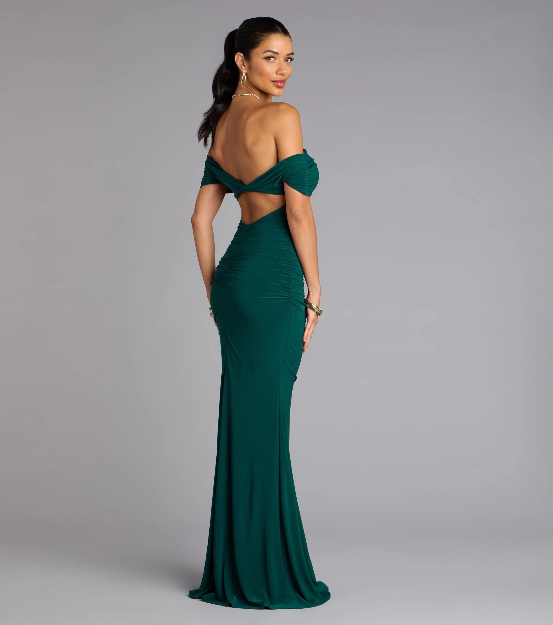 Arial Open Back Mermaid Formal Dress