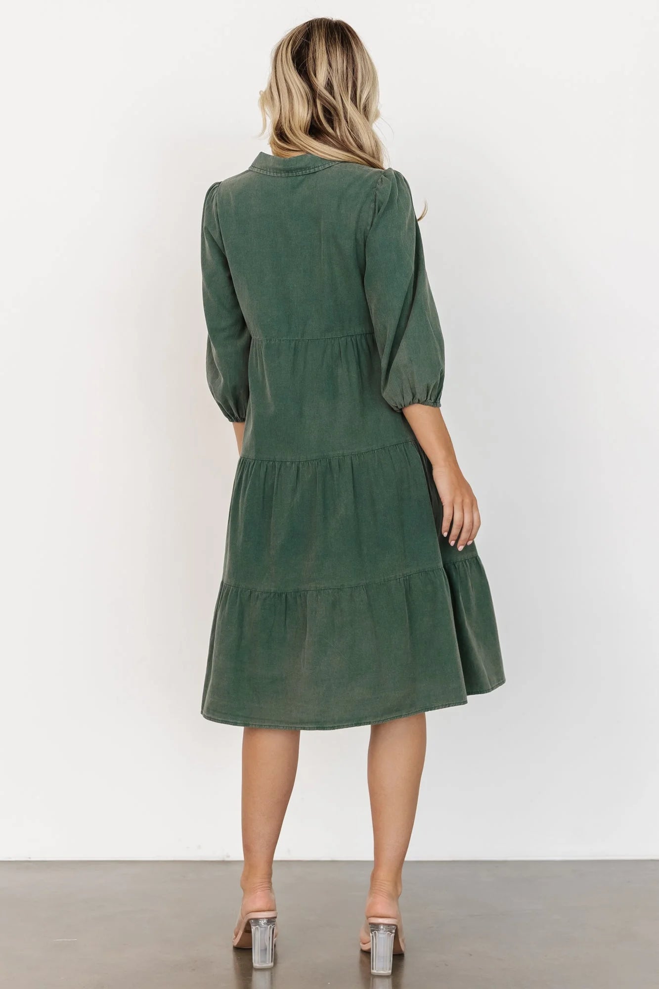 Sari Babydoll Dress | Green