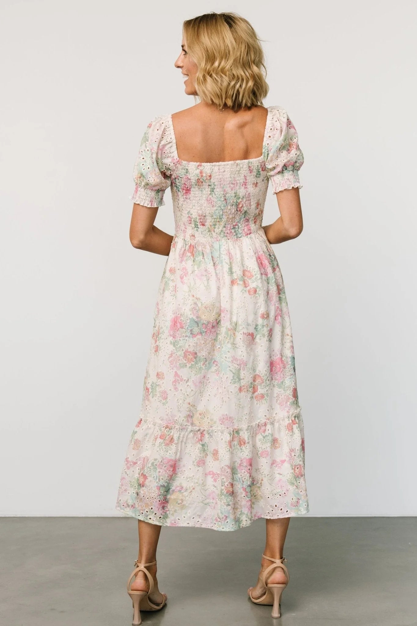 Piper Eyelet Midi Dress | Vintage Floral