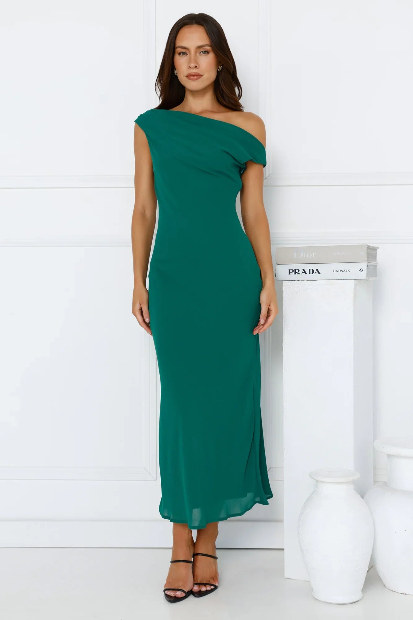 Xenia Off Shoulder Midi Dress