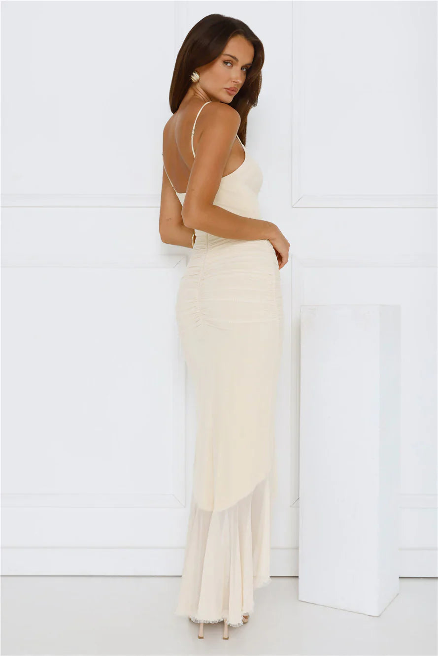 Shimmer In The Dark Mesh Maxi Dress