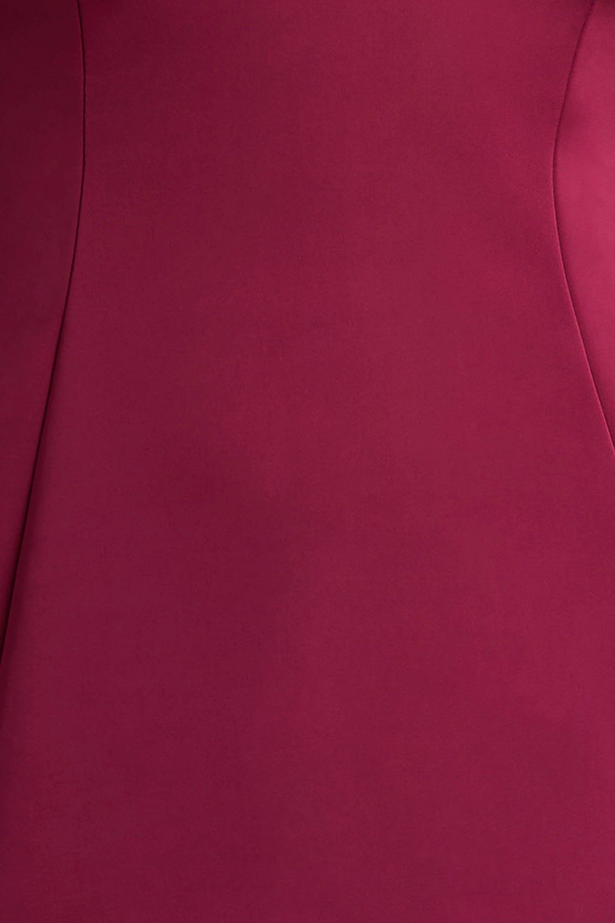 Elara | Burgundy Satin Plunge-Neck Mini Dress