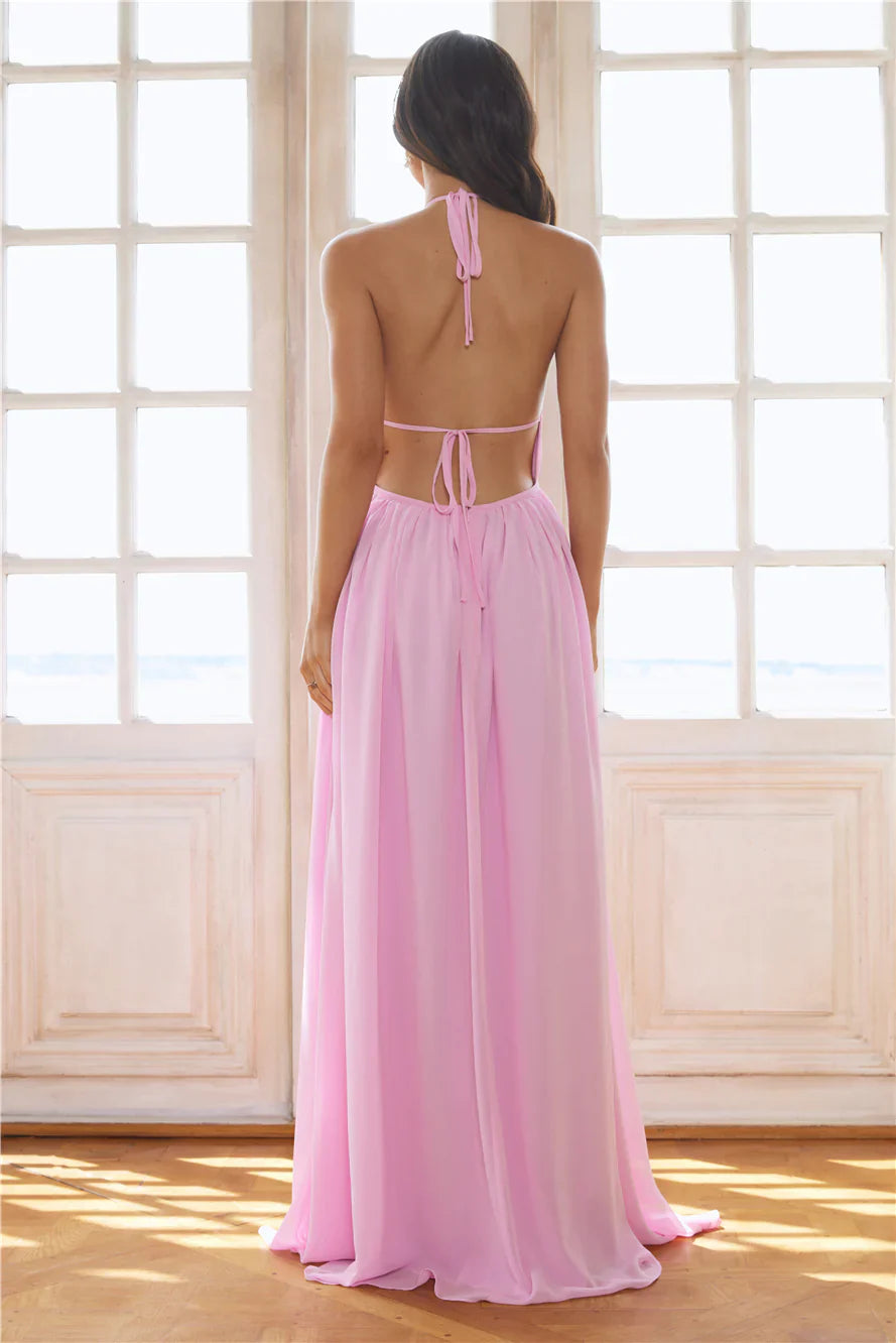 Luxuriously Stylish Halter Maxi Dress