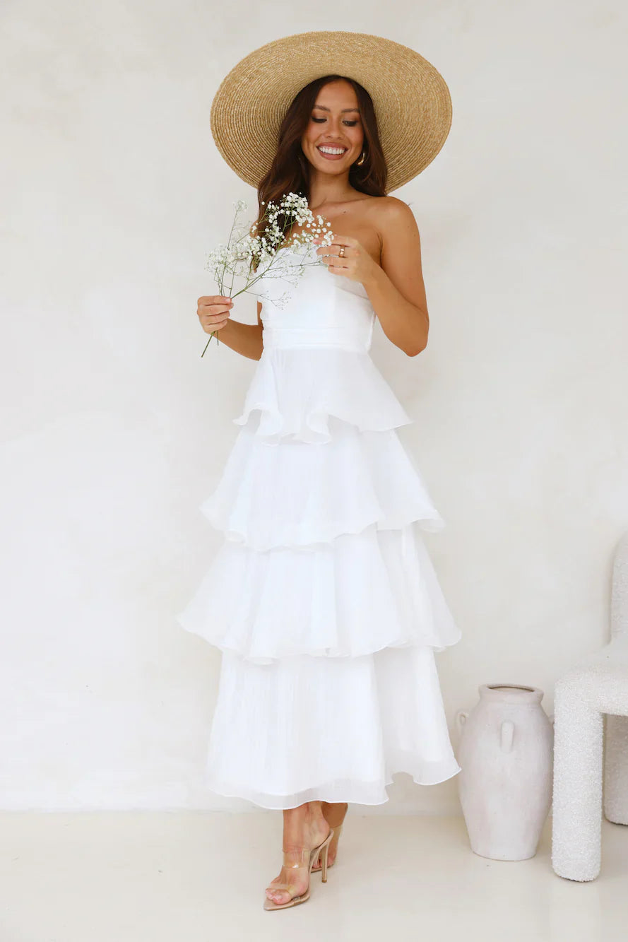 Wedding Adventure Strapless Maxi Dress