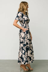 Vera Maxi Dress | Navy Floral