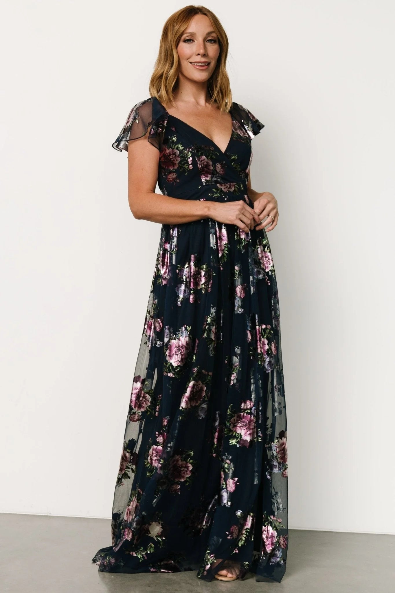 Devany Maxi Dress | Navy Multi