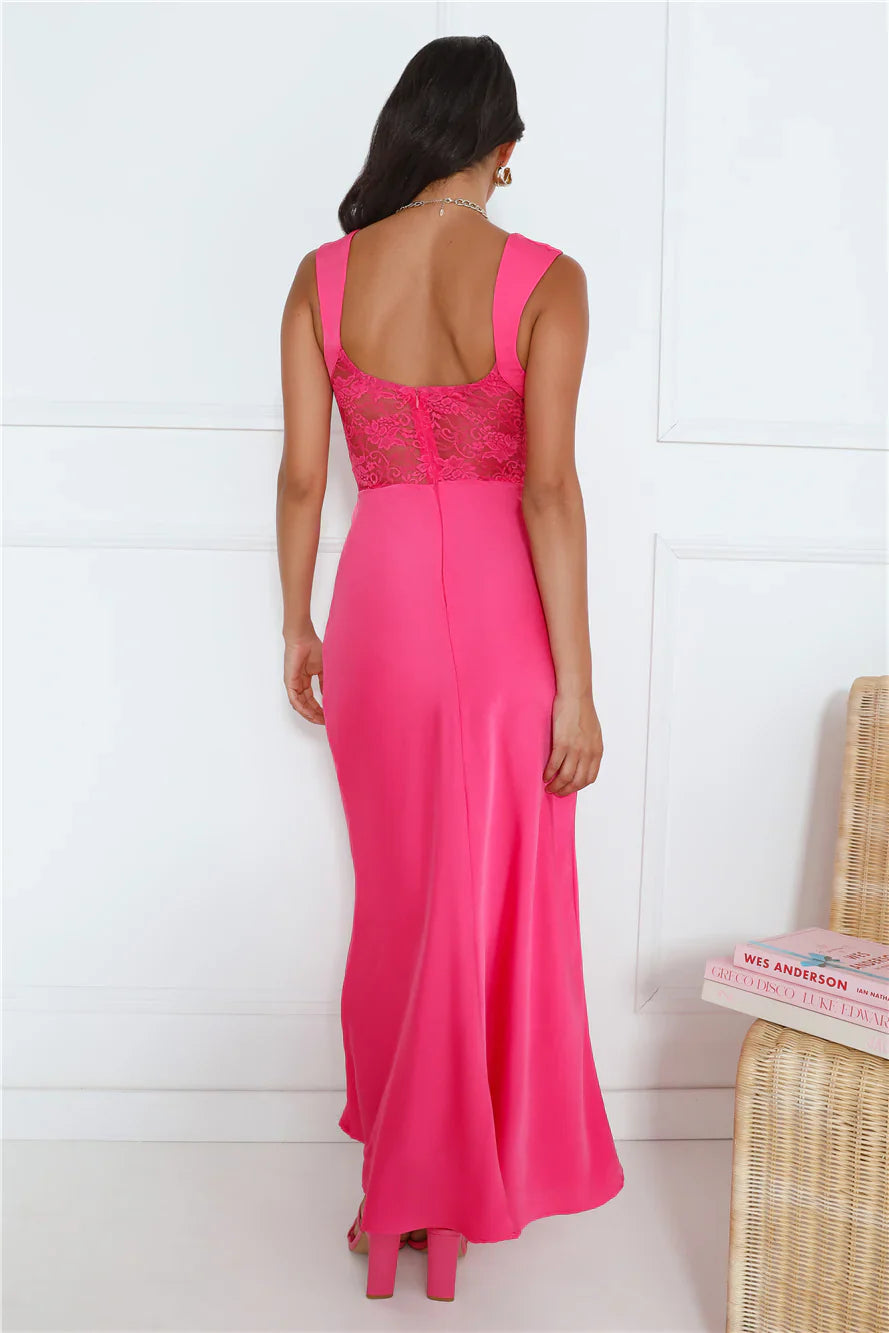 Permission To Party Satin Maxi Dress