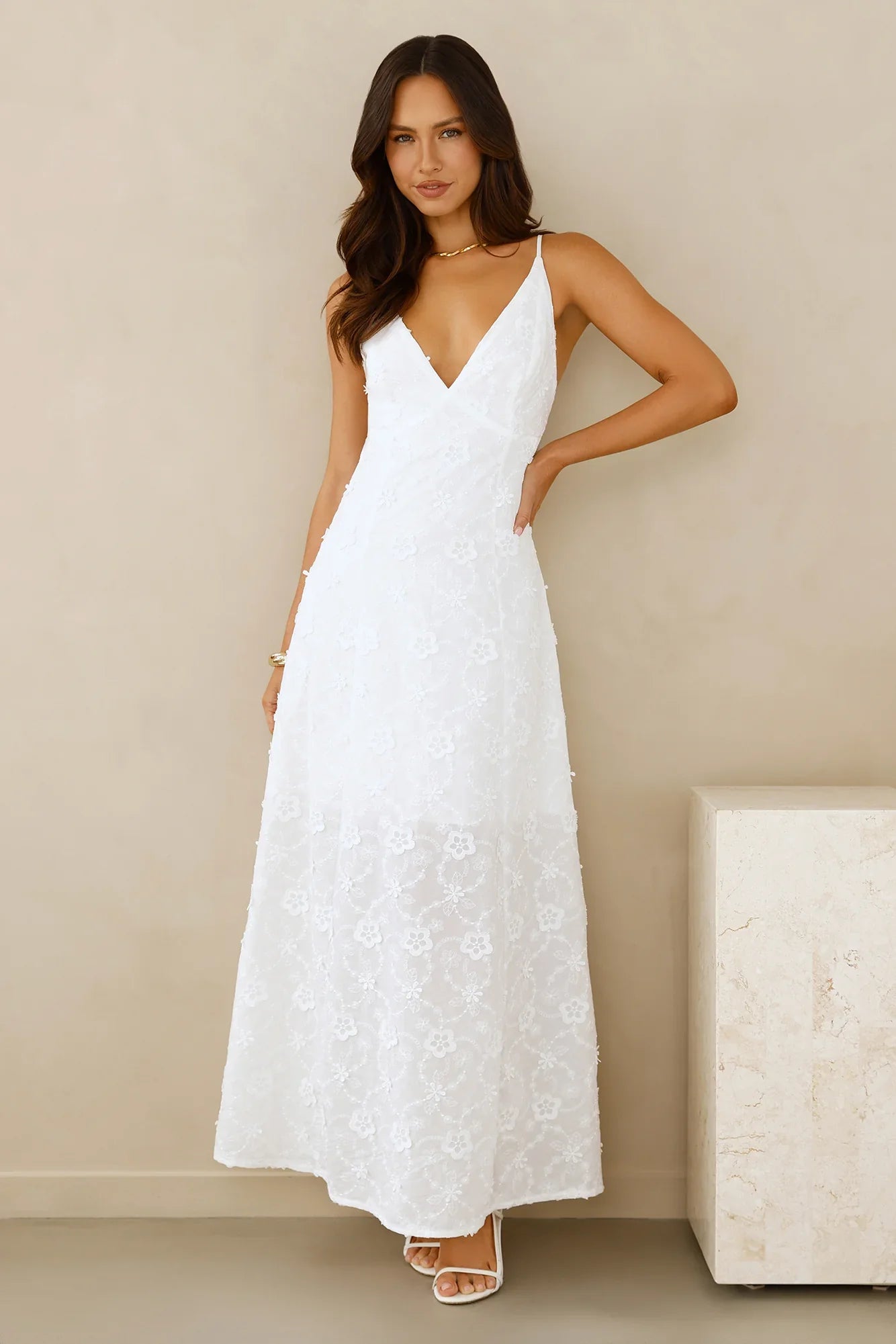 Soft Moonbeam Maxi Dress