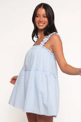 Elena Mini Dress - Light Blue