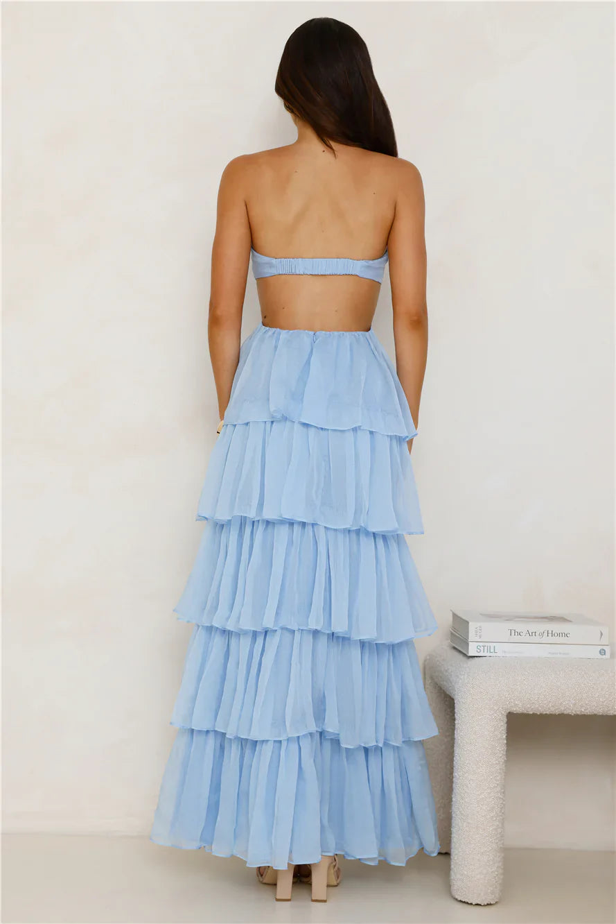Luxe Mode Strapless Maxi Dress