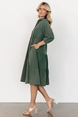 Sari Babydoll Dress | Green