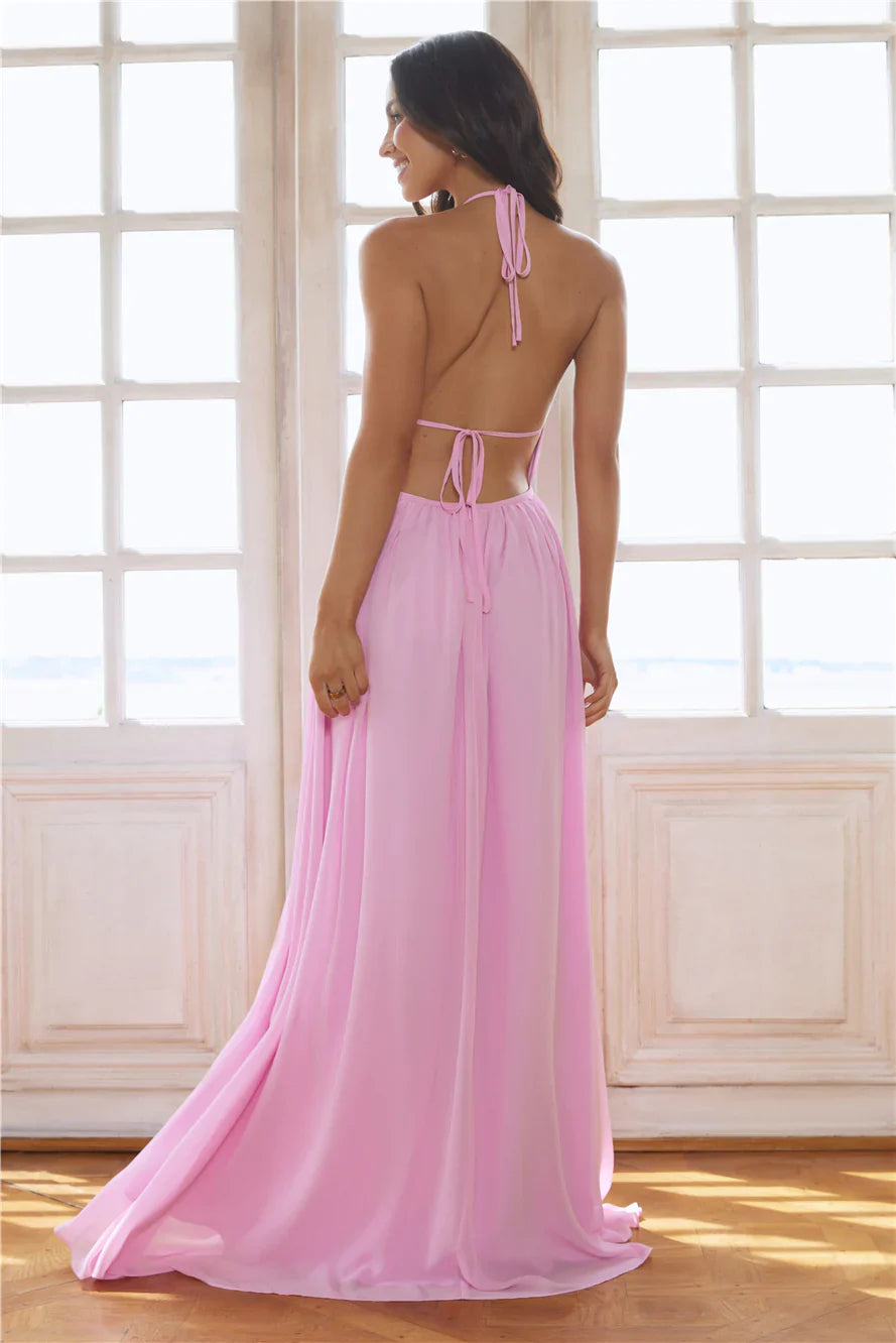 Luxuriously Stylish Halter Maxi Dress